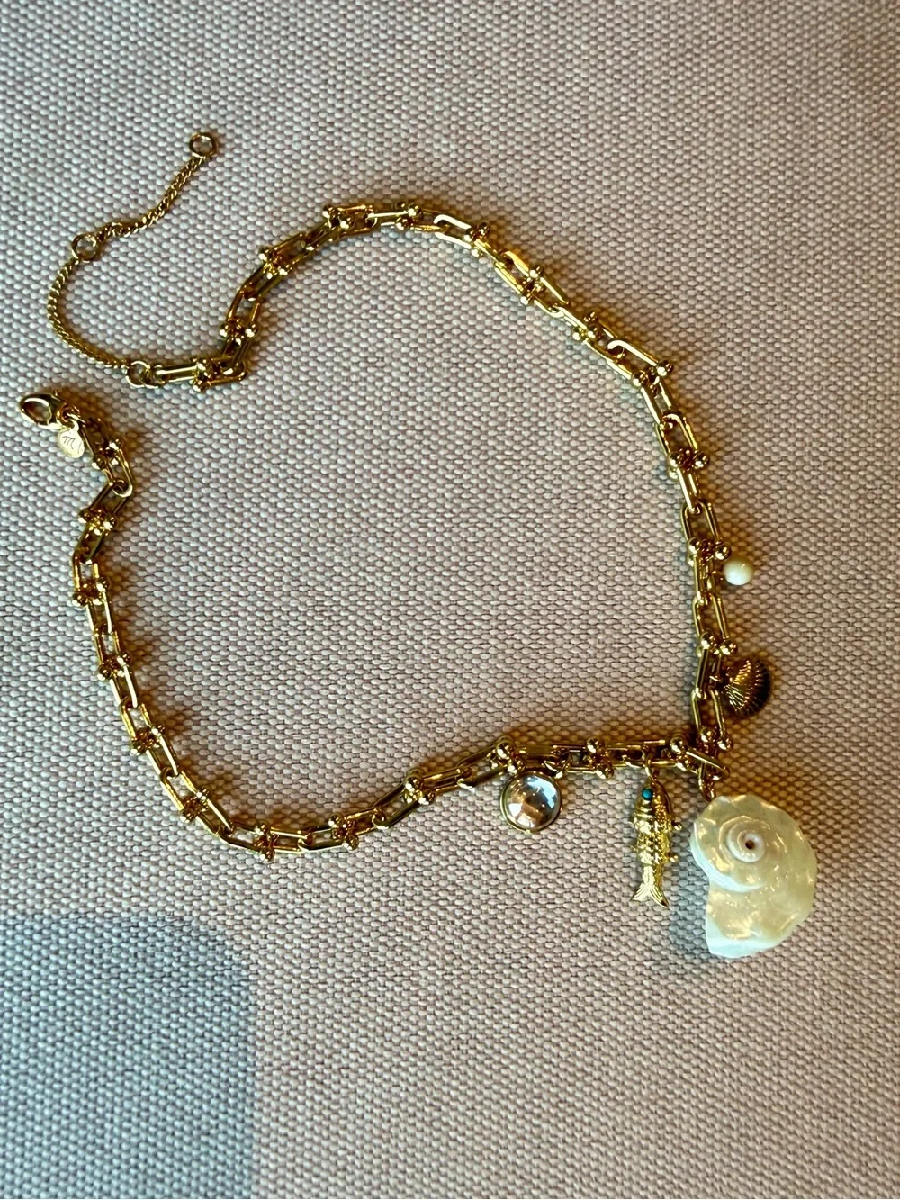 Madewell Mother of Pearl U-Link Charm Necklace - Picture 2 of 5